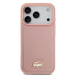 Lacoste Luxury MagSafe PU Leather Hard Case – iPhone 17 Pro Max | Pink
