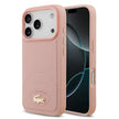 Lacoste Luxury MagSafe PU Leather Hard Case – iPhone 17 Pro Max | Pink