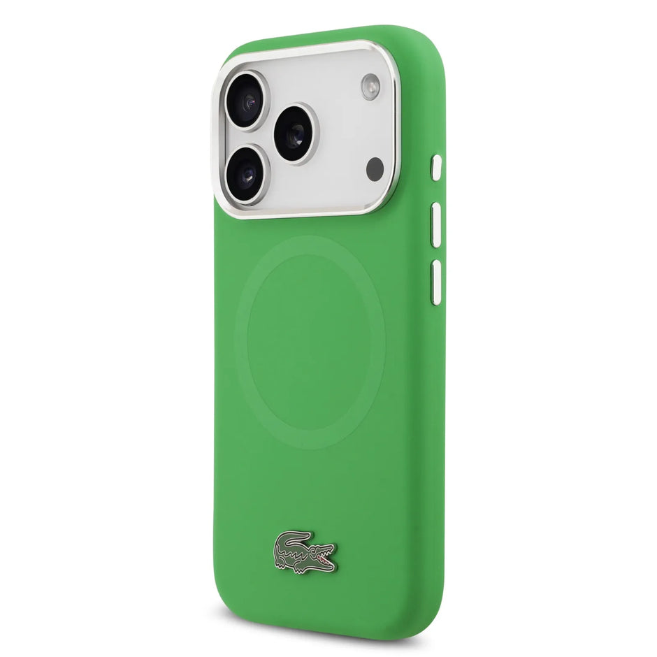 Lacoste Luxury MagSafe Silicone Case – iPhone 17 Pro Max | Estragon Green