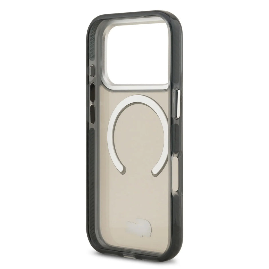 Lacoste Luxury MagSafe Transparent TPU+PC Case – iPhone 17 Pro Max | Olive Gray