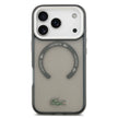Lacoste Luxury MagSafe Transparent TPU+PC Case – iPhone 17 Pro Max | Olive Gray