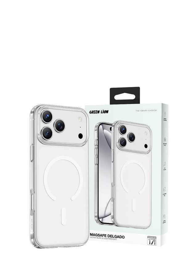 כיסוי מגנטי Green Lion MagSafe Delgado לאייפון 17 – שקוף
