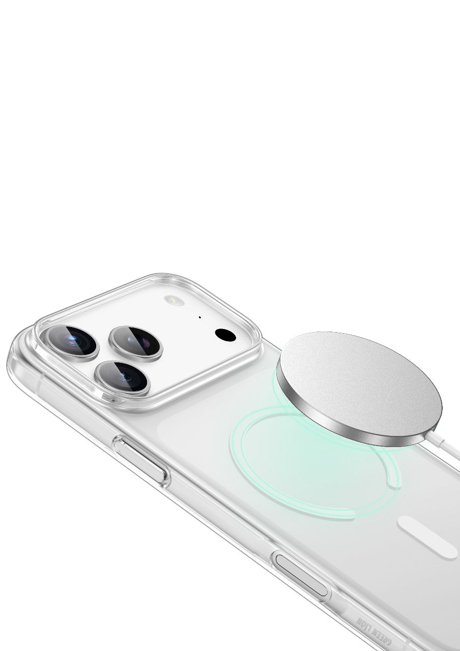 כיסוי מגנטי Green Lion MagSafe Delgado לאייפון 17 – שקוף