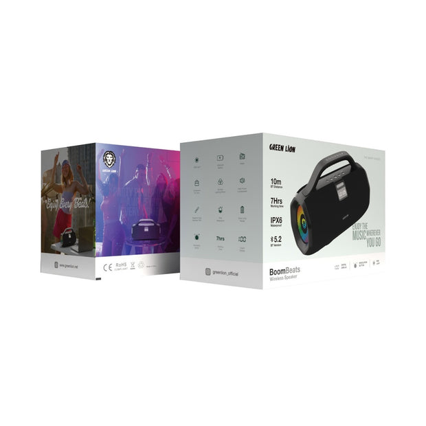 רמקול אלחוטי Green Lion BoomBeats – שחור 🔊🖤