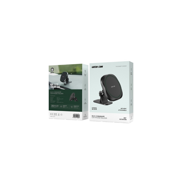 מחזיק טלפון מגנטי לרכב Green Lion GLH-10 MagSafe Car Phone Holder – שחור