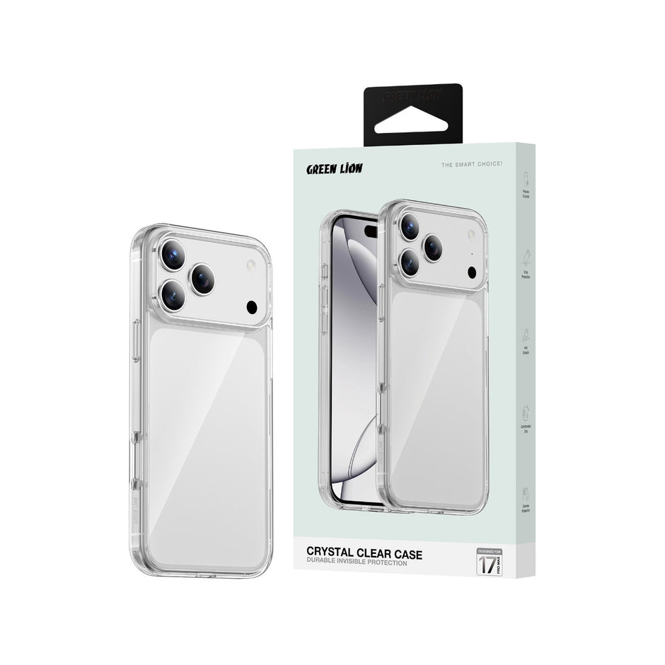 כיסוי שקוף Green Lion Crystal Clear Case לאייפון 17 – שקוף