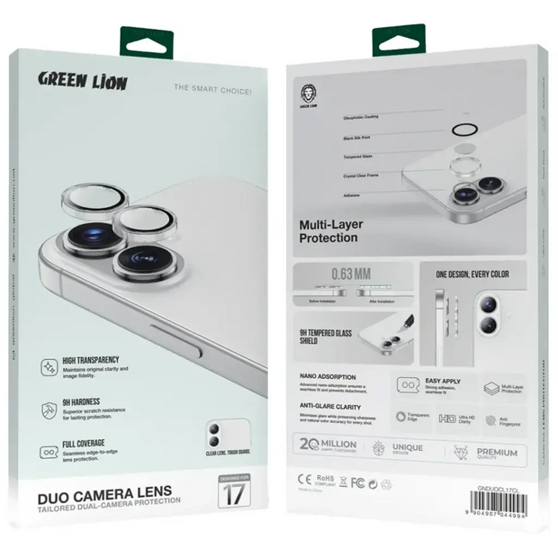 עדשת מצלמה כפולה Green Lion Duo Camera Lens לאייפון 17