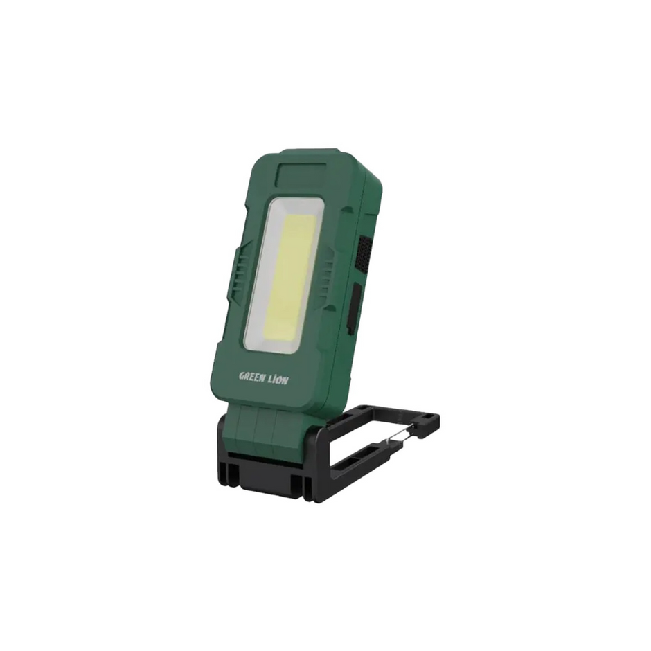 פנס עבודה עוצמתי Green Lion High Lumen Work Light – 1200mAh, 400lm עם וו תלייה 🛠️🔦