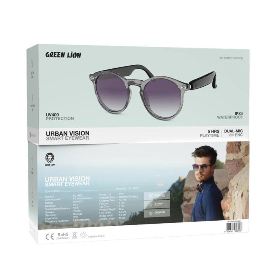 משקפיים חכמים Green Lion Urban Vision Smart Eyewear – שחור