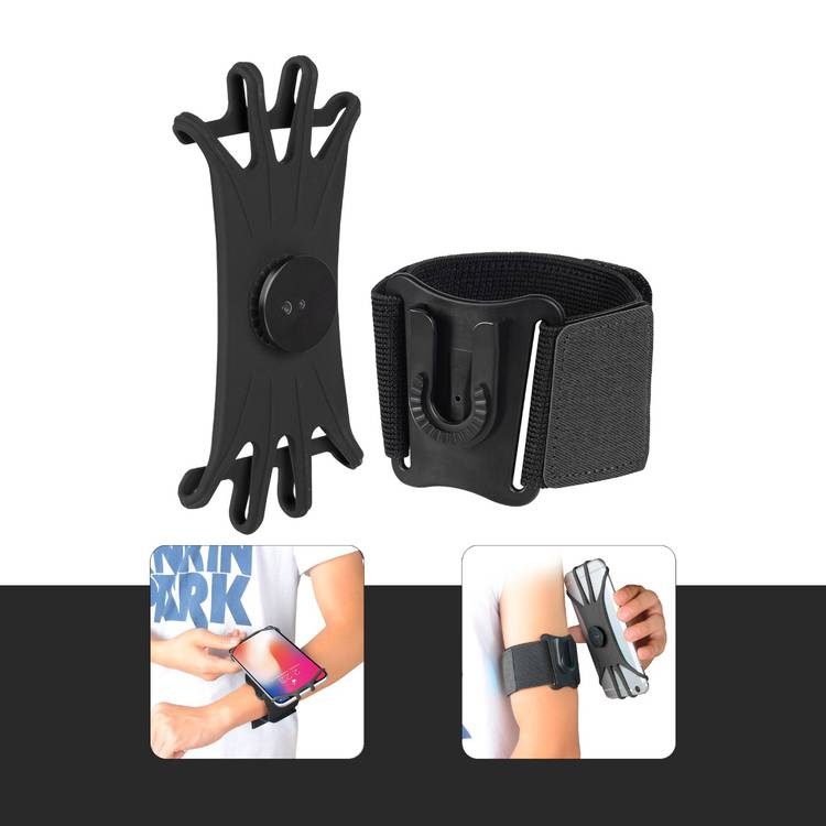 רצועת יד ספורטיבית ניתנת להפרדה Green Lion Detachable Sports Armband – שחור 🏃‍♂️🖤