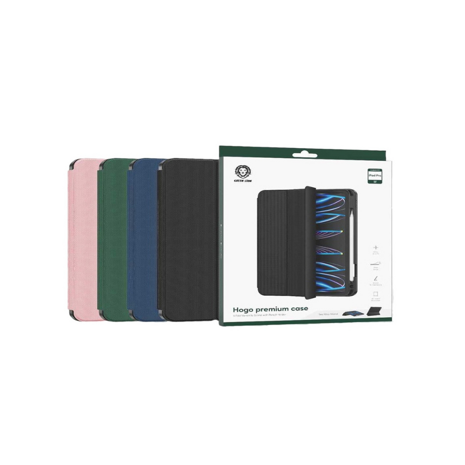 כיסוי פרימיום Green Lion Hogo עם מחזיק עט לאייפד ‎10″–10.9″ 💼📱