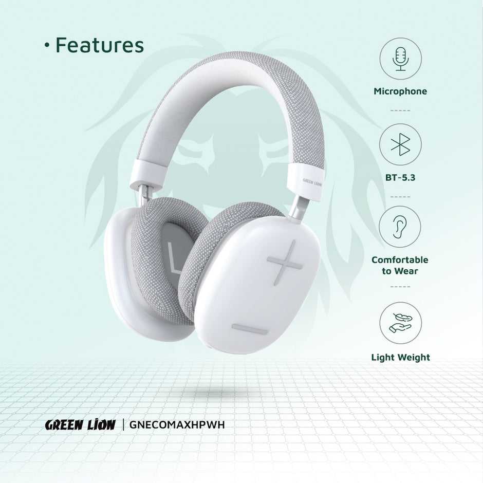 אוזניות אלחוטיות Green Lion Echo Max Headphone – שחור 🎧🖤